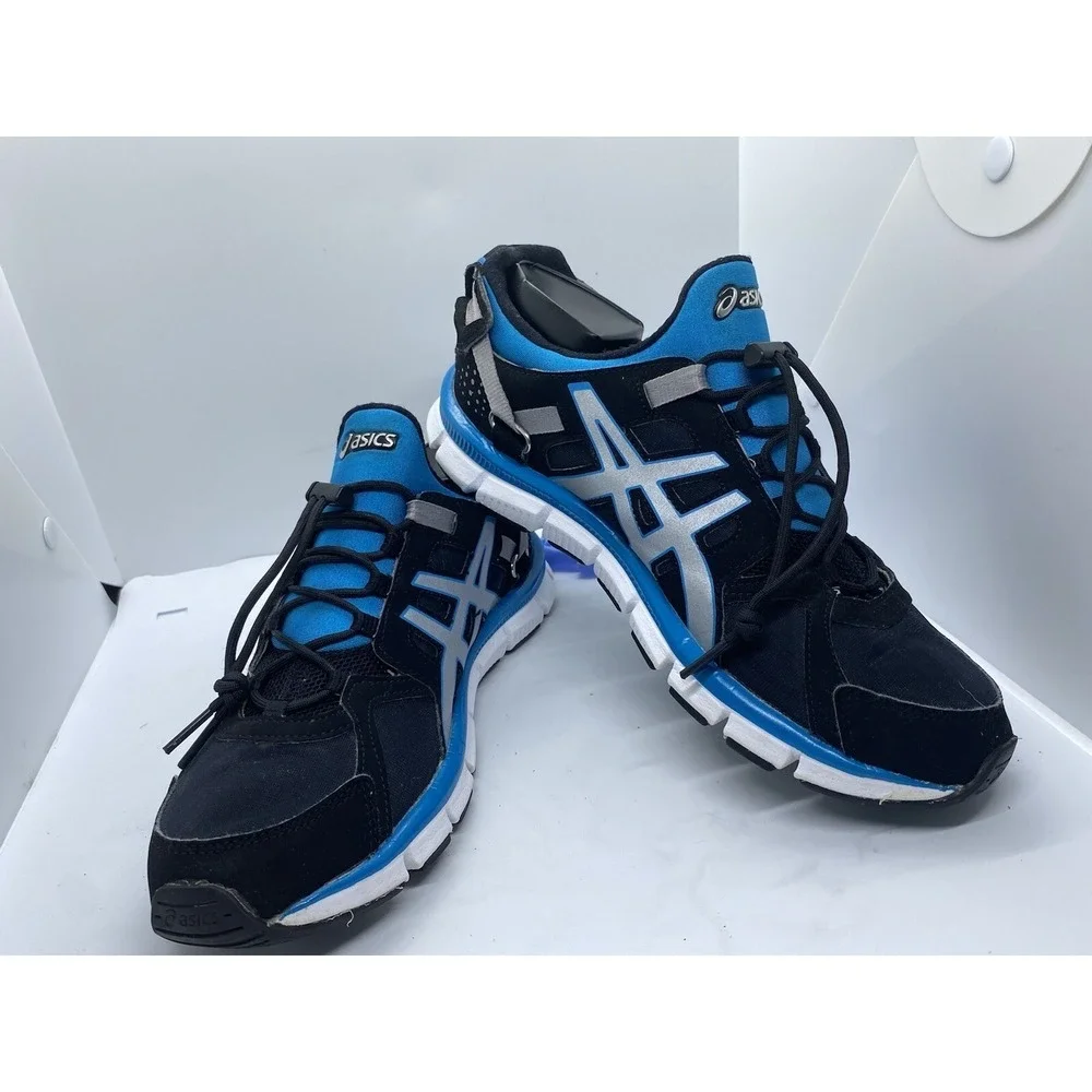 Asics Gel Synthesis Women's Size 9 Running Athletic Shoes, Black/Blue H350L